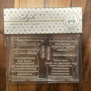 Papertrey Ink pti rare Clear Stamps Set; inside and out baby